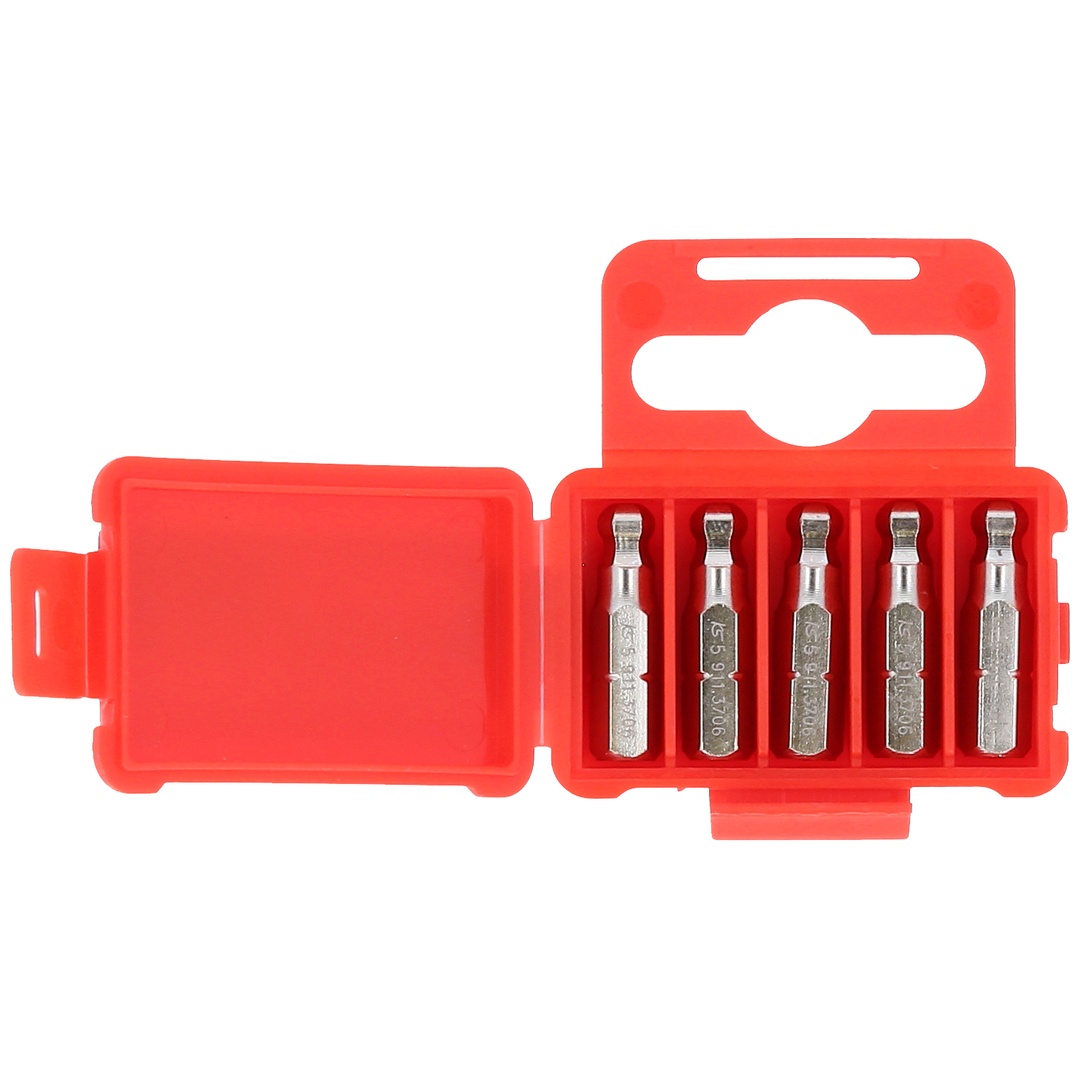 KS Tools 1/4 Bit Innensechskant, 25 mm, Kugelkopf, 5 mm, 5er Pack
