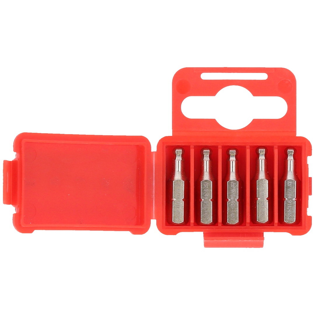 KS Tools 1/4 Bit Innensechskant, 25 mm, Kugelkopf, 9/64, 5er Pack