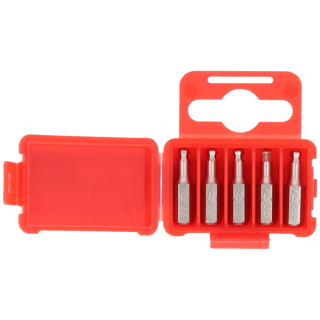 KS Tools 1/4 Bit Innensechskant, 25 mm, Kugelkopf, 3,5 mm, 5er Pack