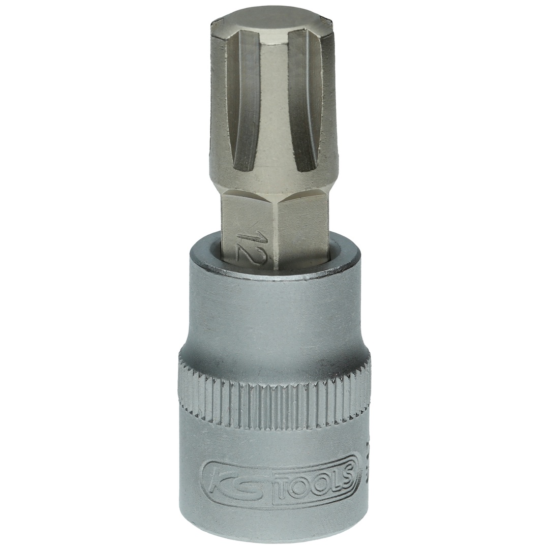 KS Tools 3/8 Bit-Stecknuss für RIBE-Schrauben, M12, Länge 48 mm