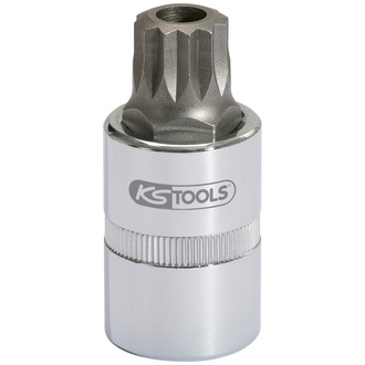 KS Tools 1/2" Bit-Stecknuss XZN mit Stirnlochbohrung, M16, 110 mm