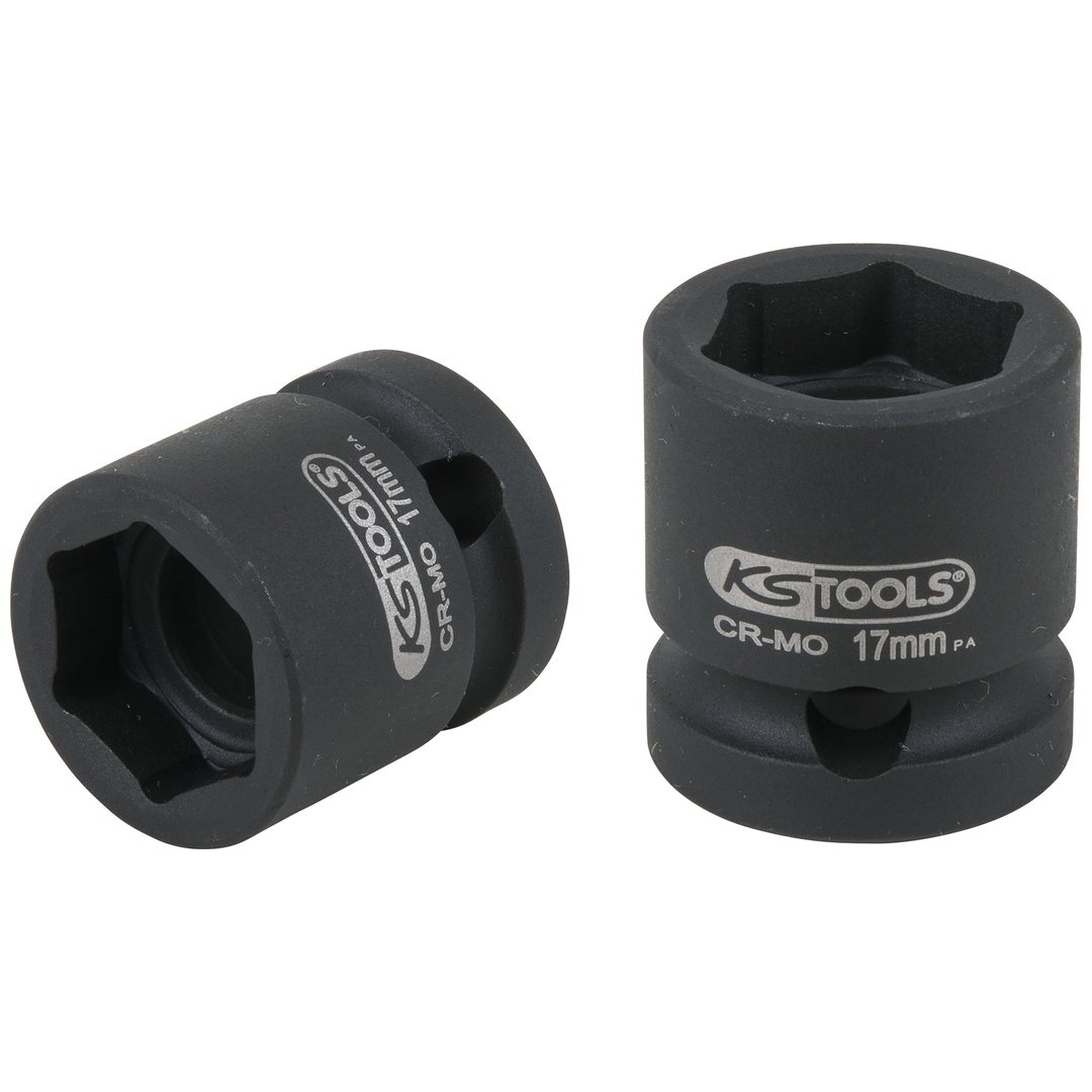 KS Tools 1/2 Sechskant-Kraft-Stecknuss, extra kurz, 17,0 mm