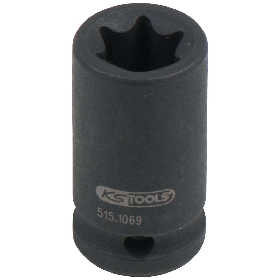 KS Tools 1/4 TX-E-Kraft-Stecknuss, kurz, E10