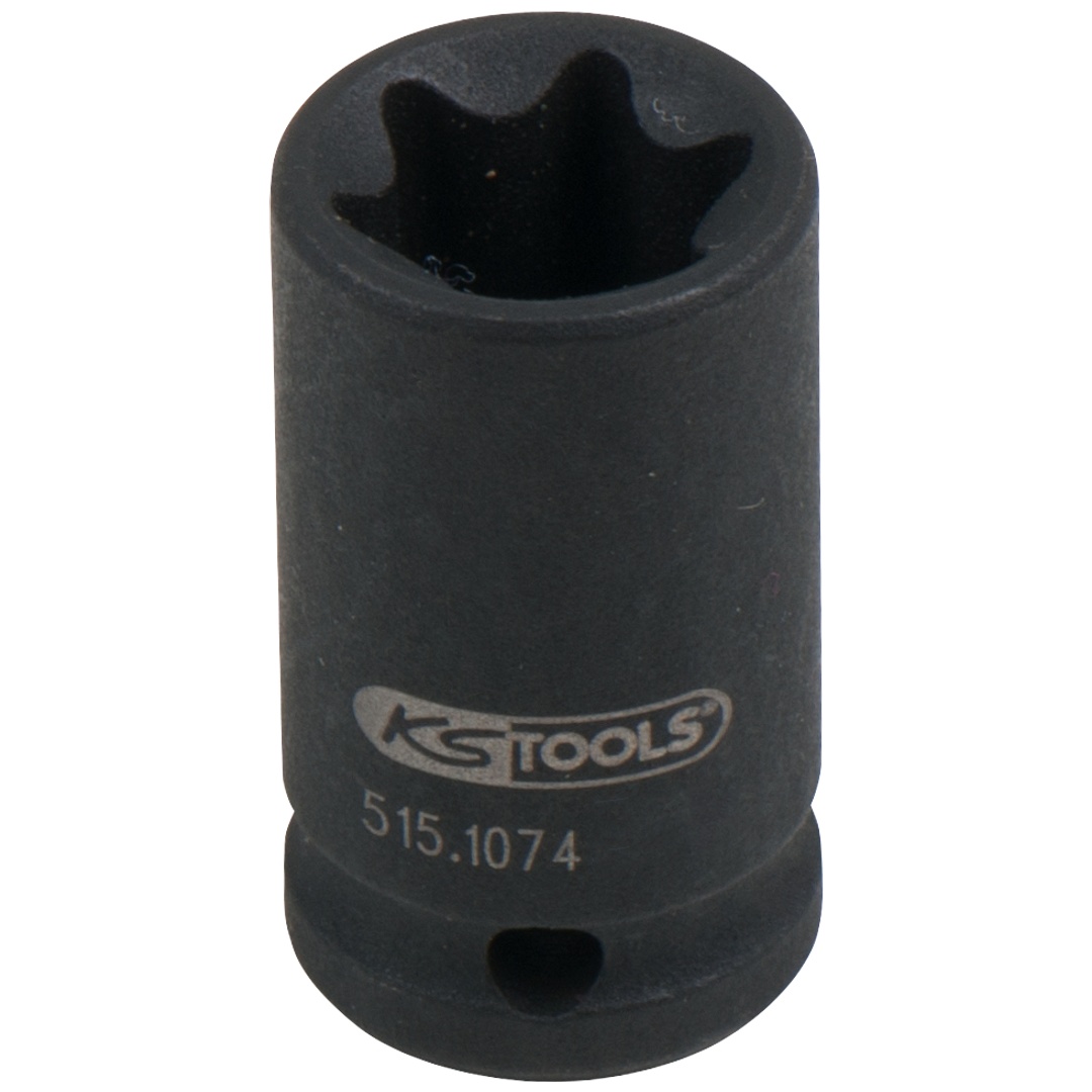 KS Tools 1/4 TX-E-Kraft-Stecknuss, kurz, E12