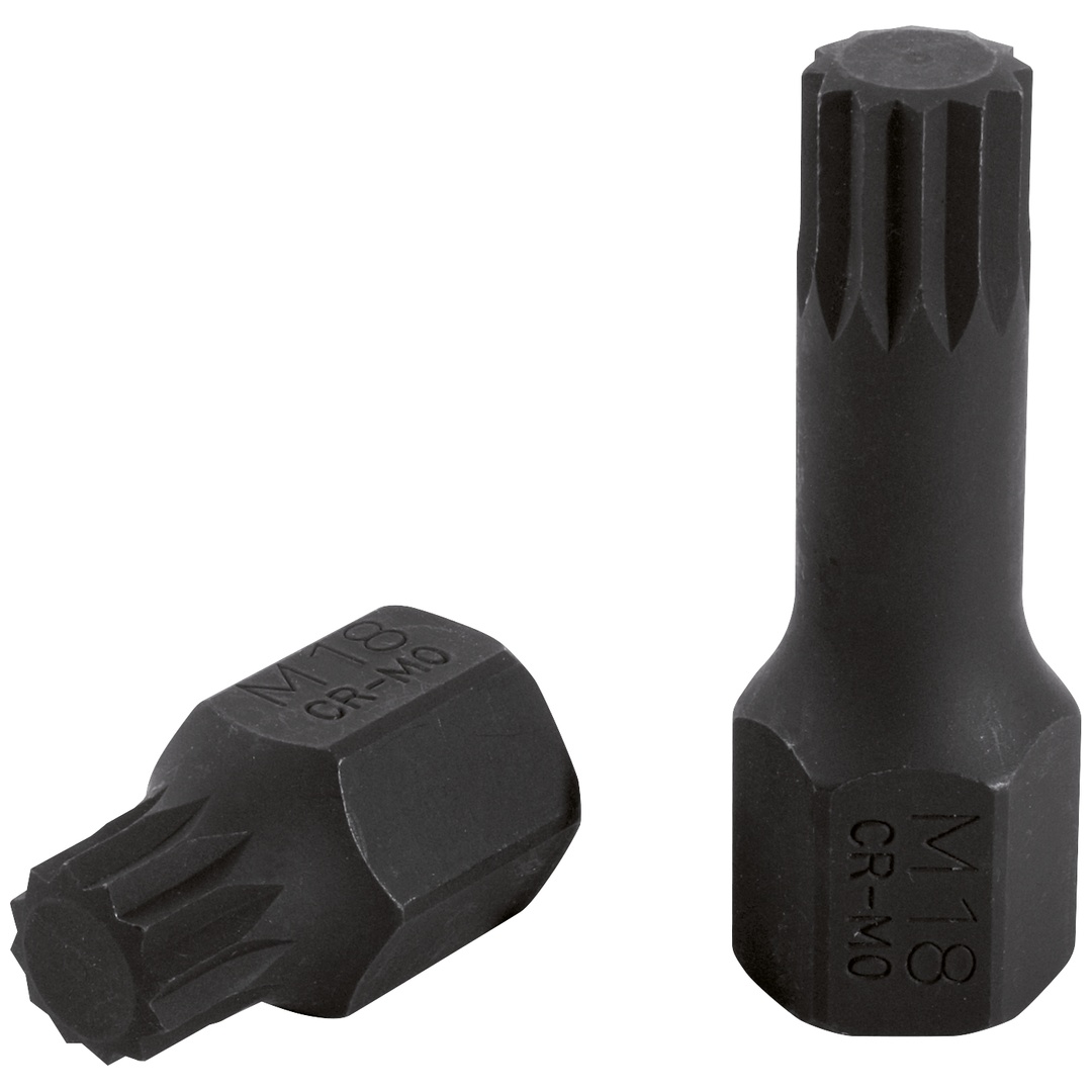 KS Tools 1/2 DUODRIVE Spezial-Kraft-Bit-Stecknuss XZN, M18,43 mm kurz