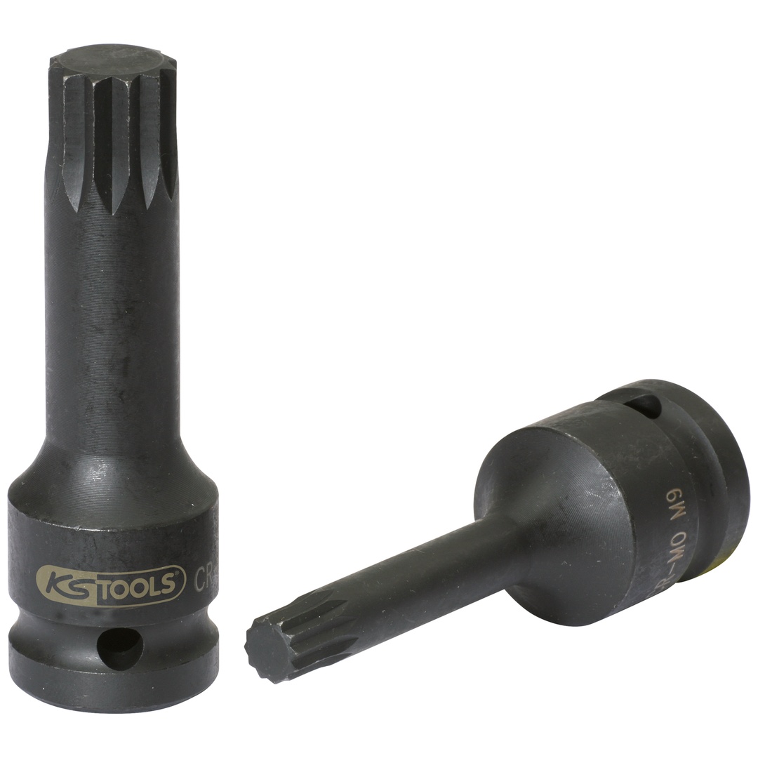 KS Tools 1/2 Kraft-Bit-Stecknuss Vielzahn, lang, M6