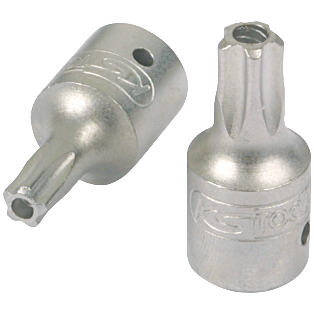 KS Tools 1/4 Bit-Stecknuss, Fünfstern mit Stirnlochbohrung, TS30, Art.Nr. 911.1476