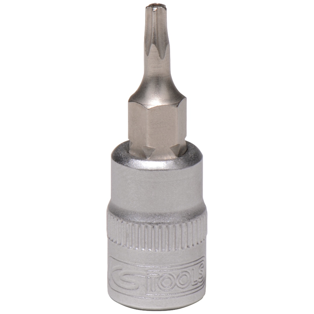 KS Tools 1/4 Bit-Stecknuss, Fünfstern mit Stirnlochbohrung, TS45