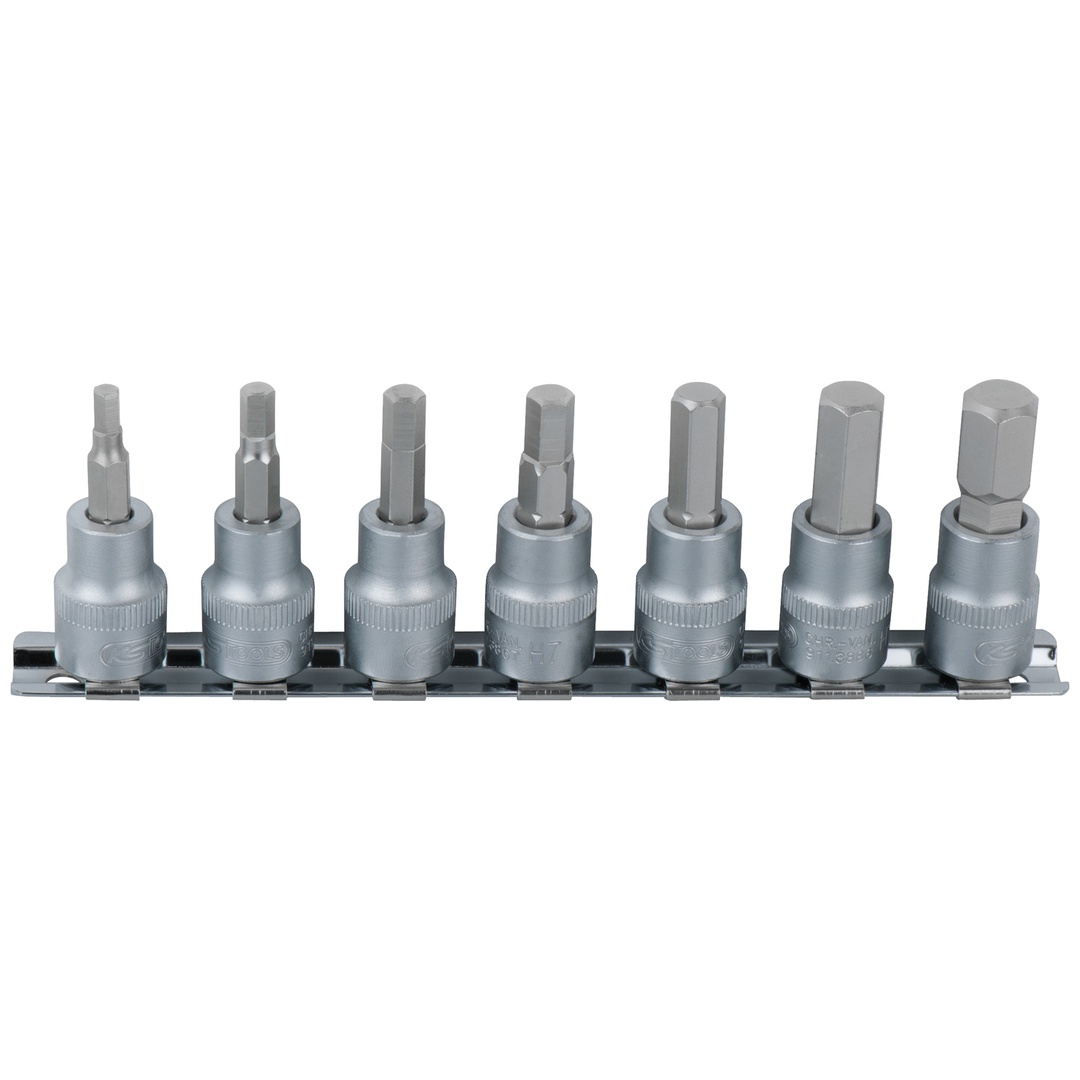 KS Tools 1/4 Bit-Stecknuss-Satz Innensechskant, 7-tlg.2,5-8 mm
