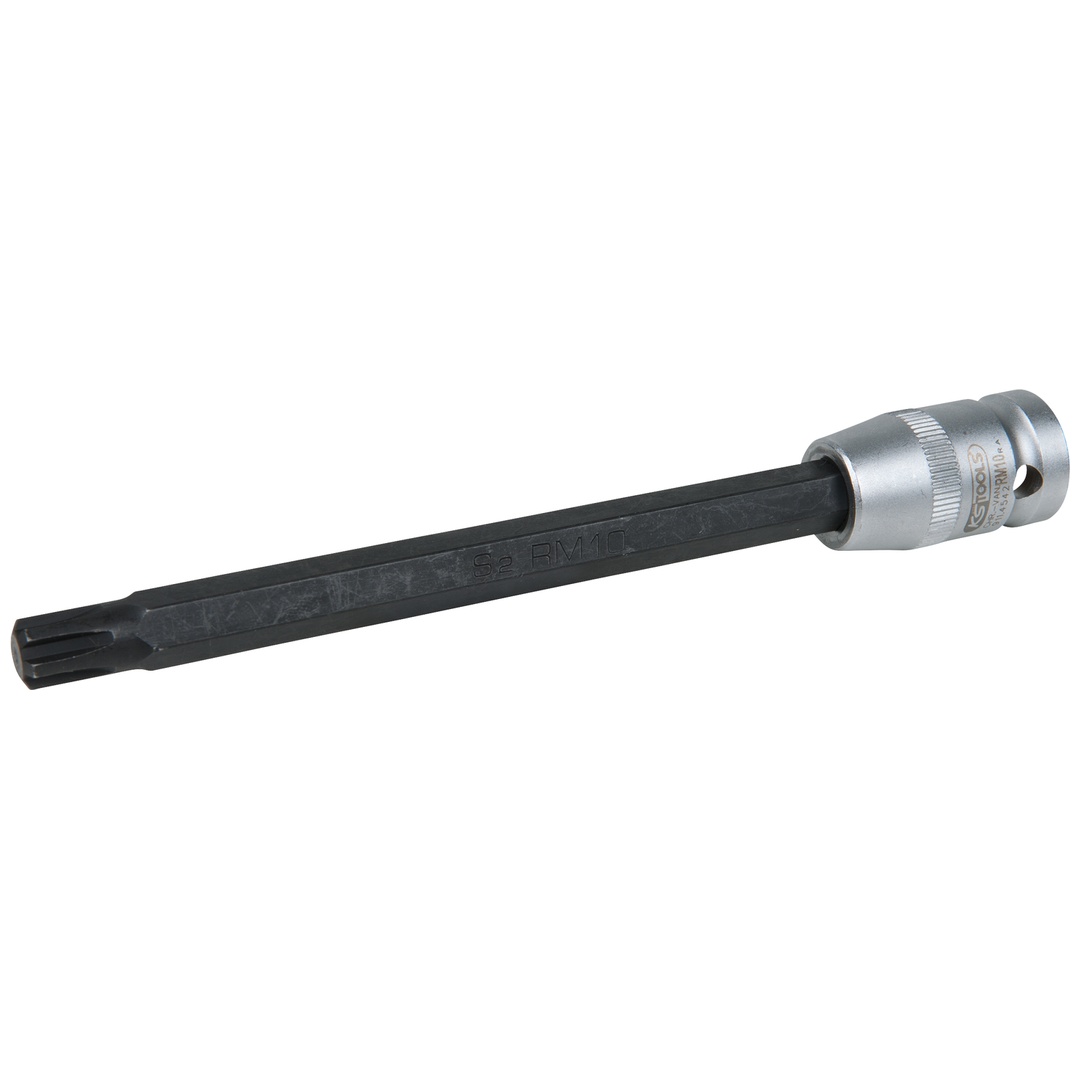 KS Tools 1/2 Bit-Stecknuss für RIBE-Schrauben, M10, Länge 165 mm, phosphatiert
