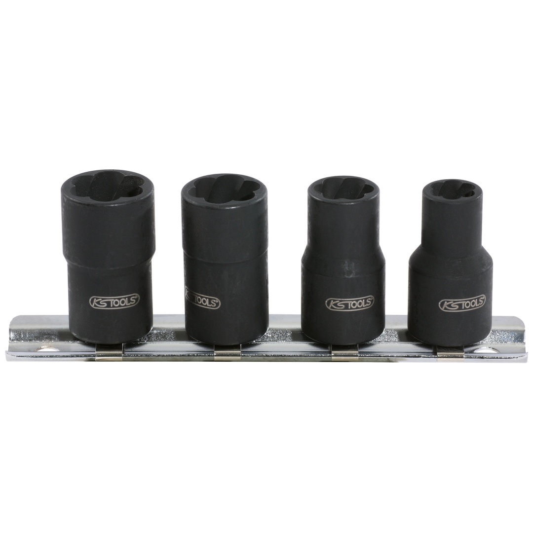 KS Tools 3/8 Spiral-Profil-Stecknuss-Satz, 4-tlg., 8-13 mm