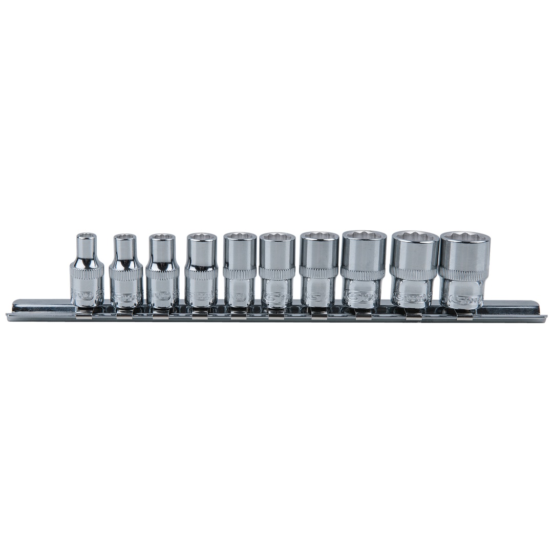 KS Tools 1/4 CHROMEplus 12-kant-Stecknuss-Satz, 10-tlg. 4-13 mm