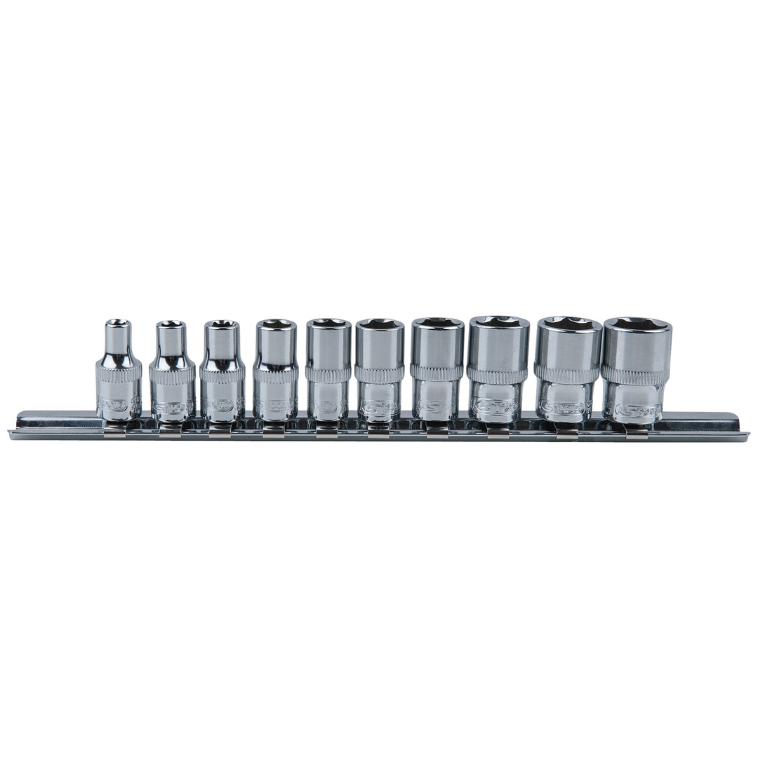 KS Tools 1/4 CHROMEplus Sechskant-Stecknuss-Satz, 10-tlg. 4-13 mm