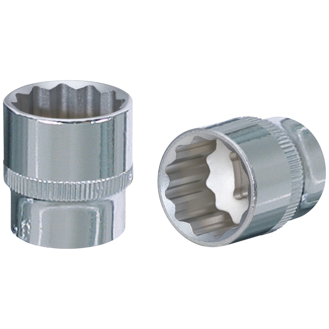 KS Tools 3/8 CHROMEplus 12-kant-Stecknuss, 24 mm
