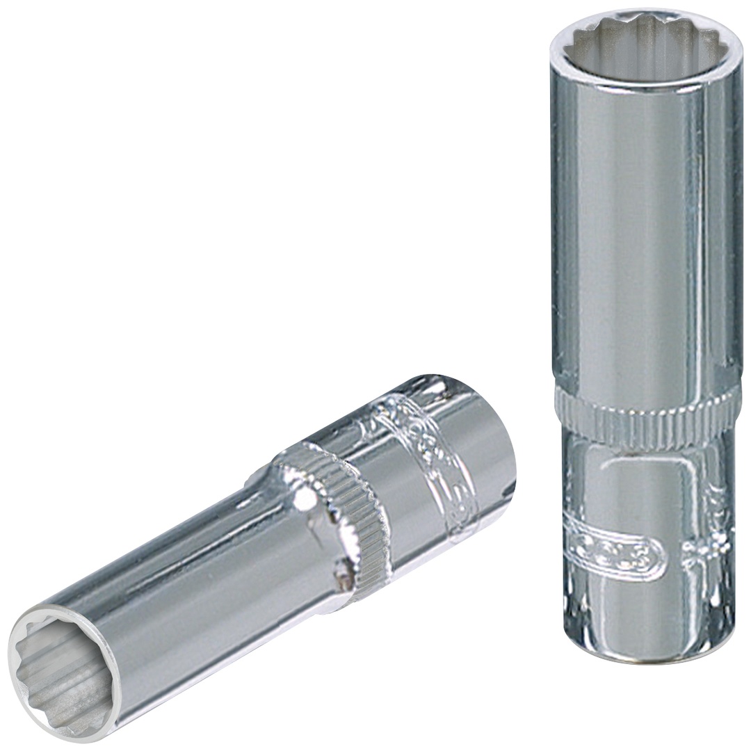 KS Tools 3/8 CHROMEplus 12-kant-Stecknuss, lang, 17 mm