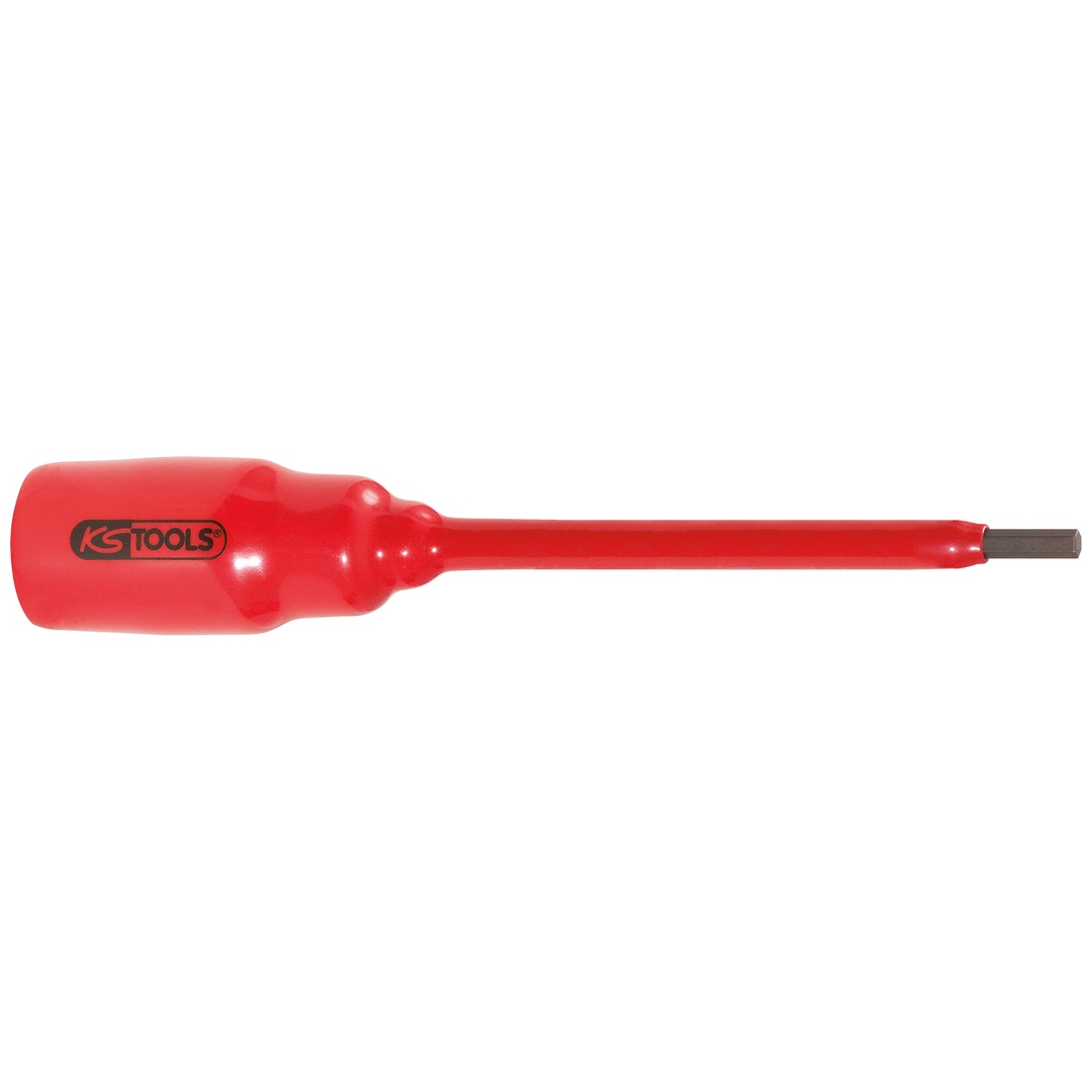 KS Tools 1/2 Bit-Stecknuss mit Schutzisolierung für Innensechskant-Schrauben, 8 mm,267 mm lang