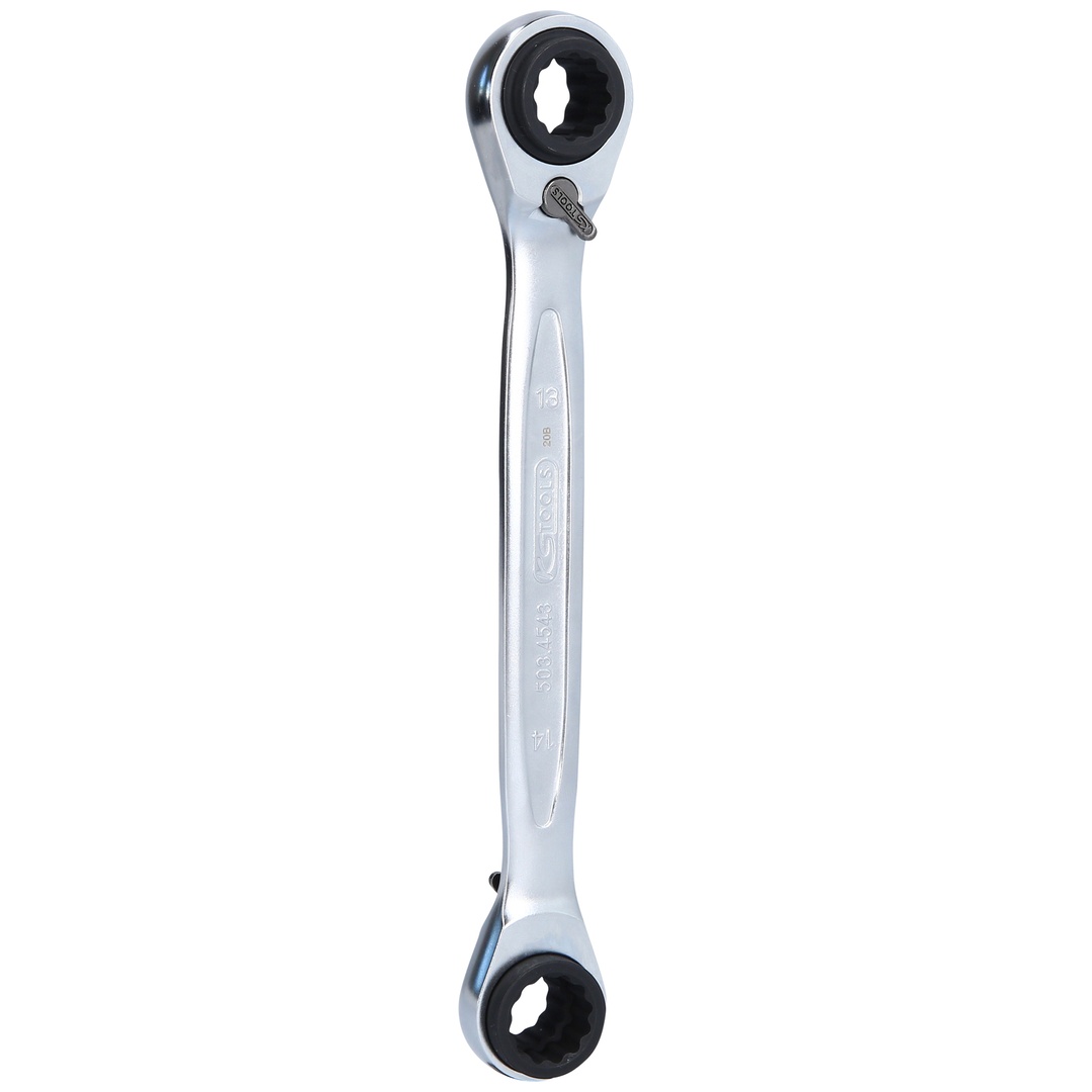 KS Tools 4 in 1 GEARplus umschaltbar Doppel-Ratschenringschlüssel, 12x13x14x15 mm