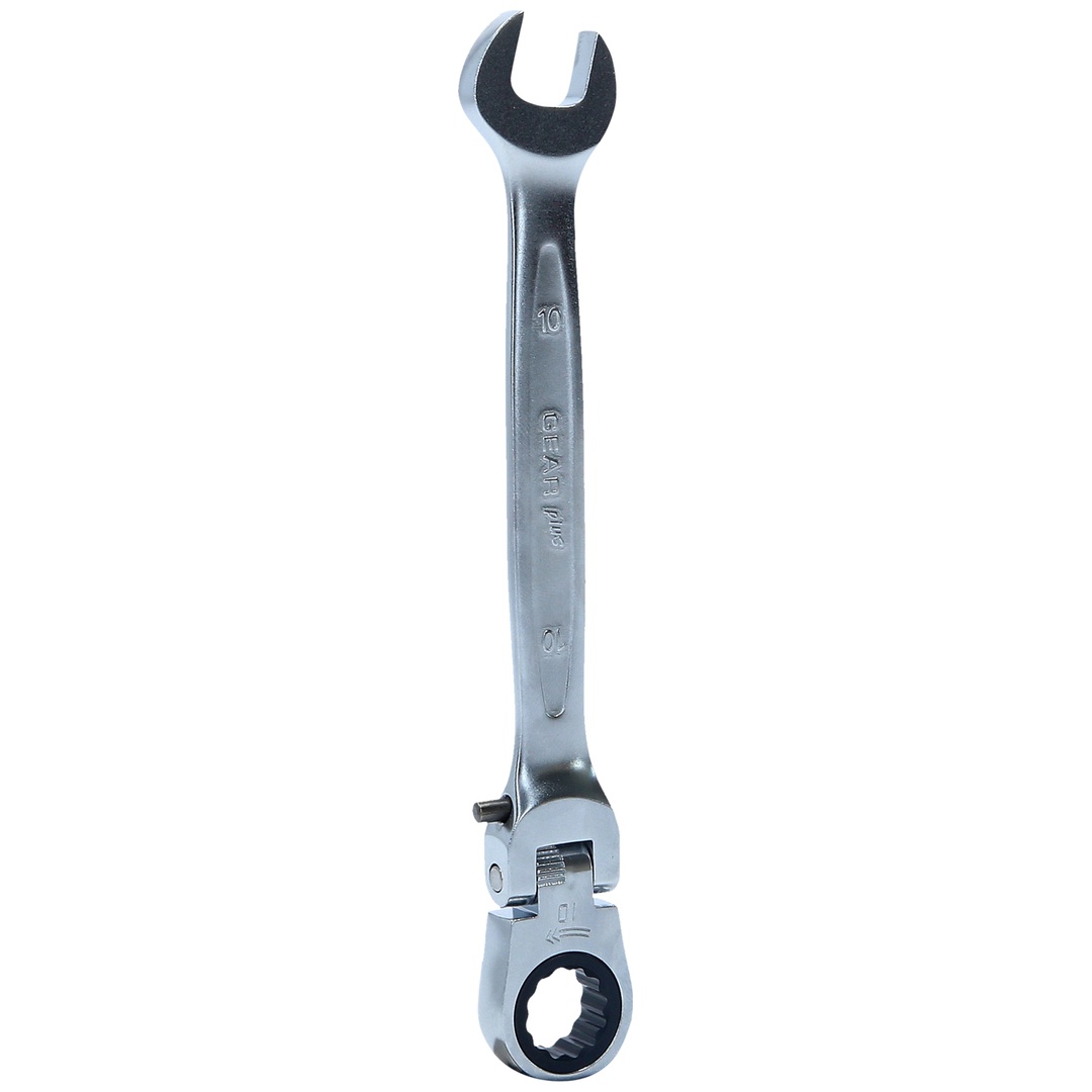 KS Tools GEARplus Gelenk-Ratschenringmaulschlüssel feststellbar, 10 mm