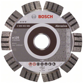 Bosch Diamanttrennscheibe Best for Abrasive, für kleine Winkelschleifer, Ø 125 mm