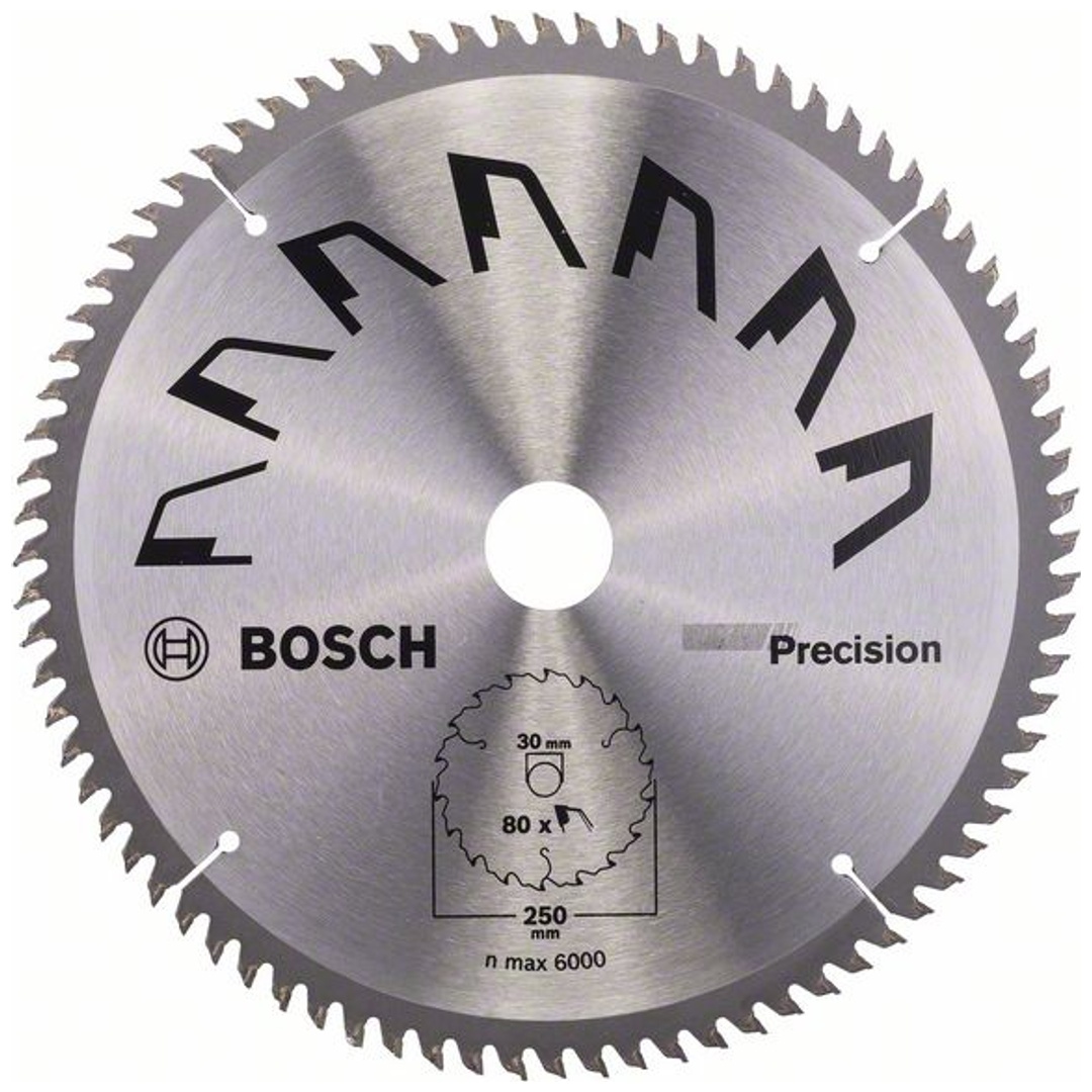 Bosch Kreissägeblatt PRECISION, DIY, 250 x 30 x 3,2 mm, 80