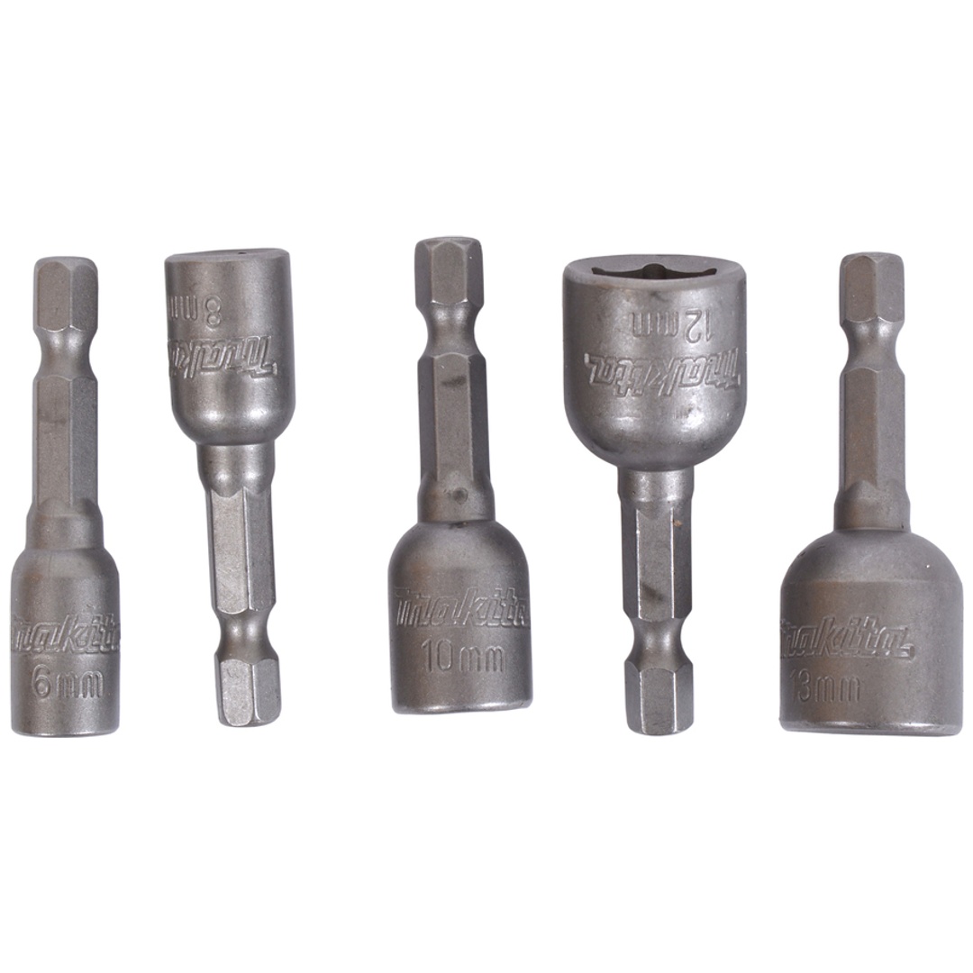Makita Steckschlüssel-Set magnetisch, 5 Stk., SW6/8/10/12/13, 1/4, 50 mm, Art.Nr. B-39154