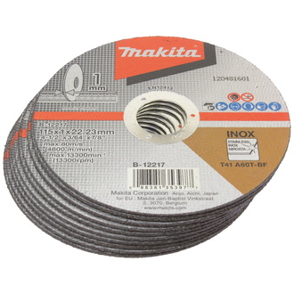 Makita Trennscheibe INOX, Ø 115 mm , 1,0 mm, 10 Stk., A60T-BF, INOX