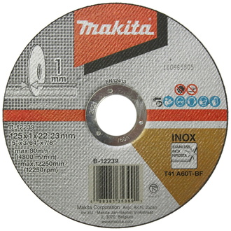 Makita Trennscheibe INOX, Ø 125 mm, 1,0 mm, 10 Stk., A60T-BF, INOX