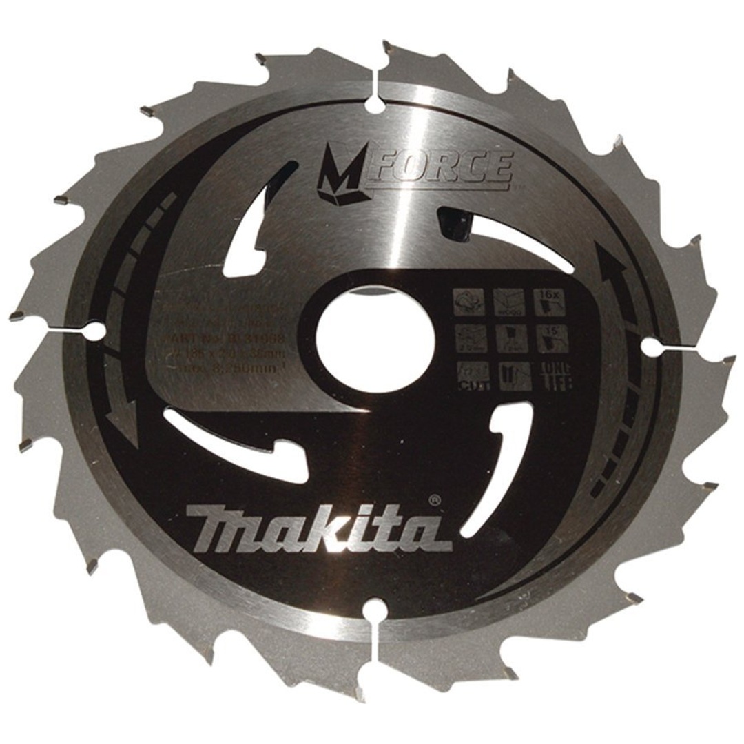 Makita Kreissägeblatt M-FORCE 185 mm, 16 Zähne, 1,2 mm, Holz