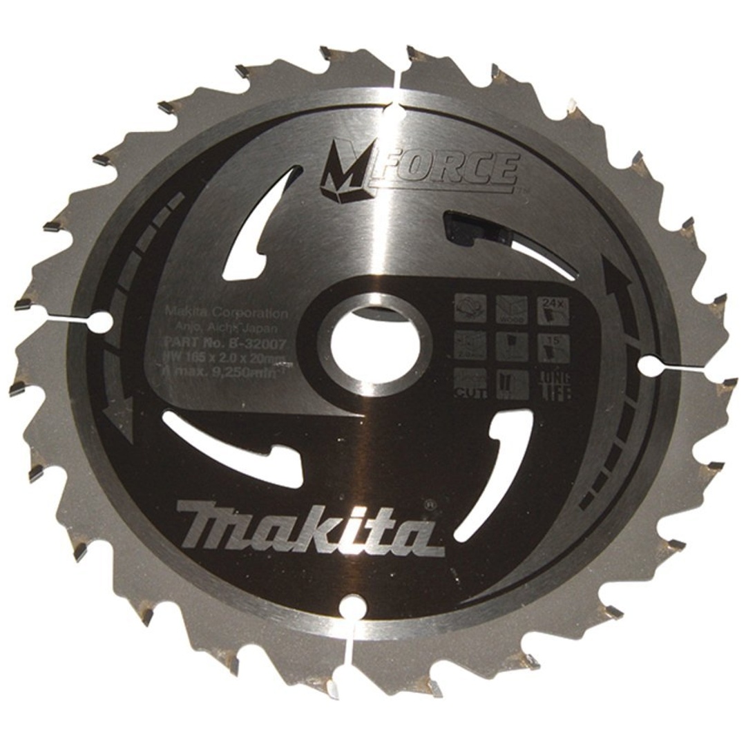 Makita Kreissägeblatt M-FORCE 165/20 mm, 24 Zähne, 1,2 mm, Holz