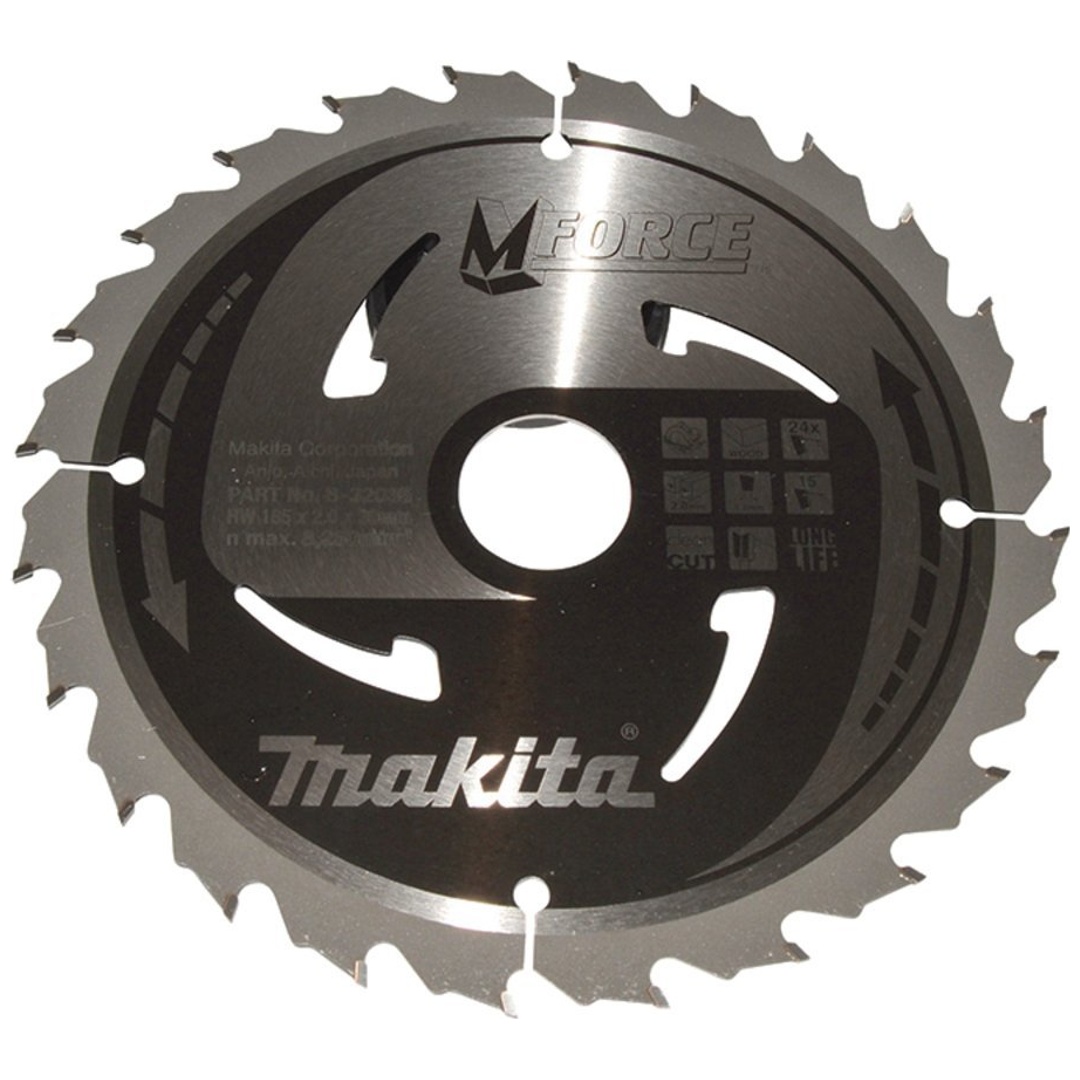 Makita Kreissägeblatt M-FORCE 185 mm, 24 Zähne, 1,2 mm, Holz