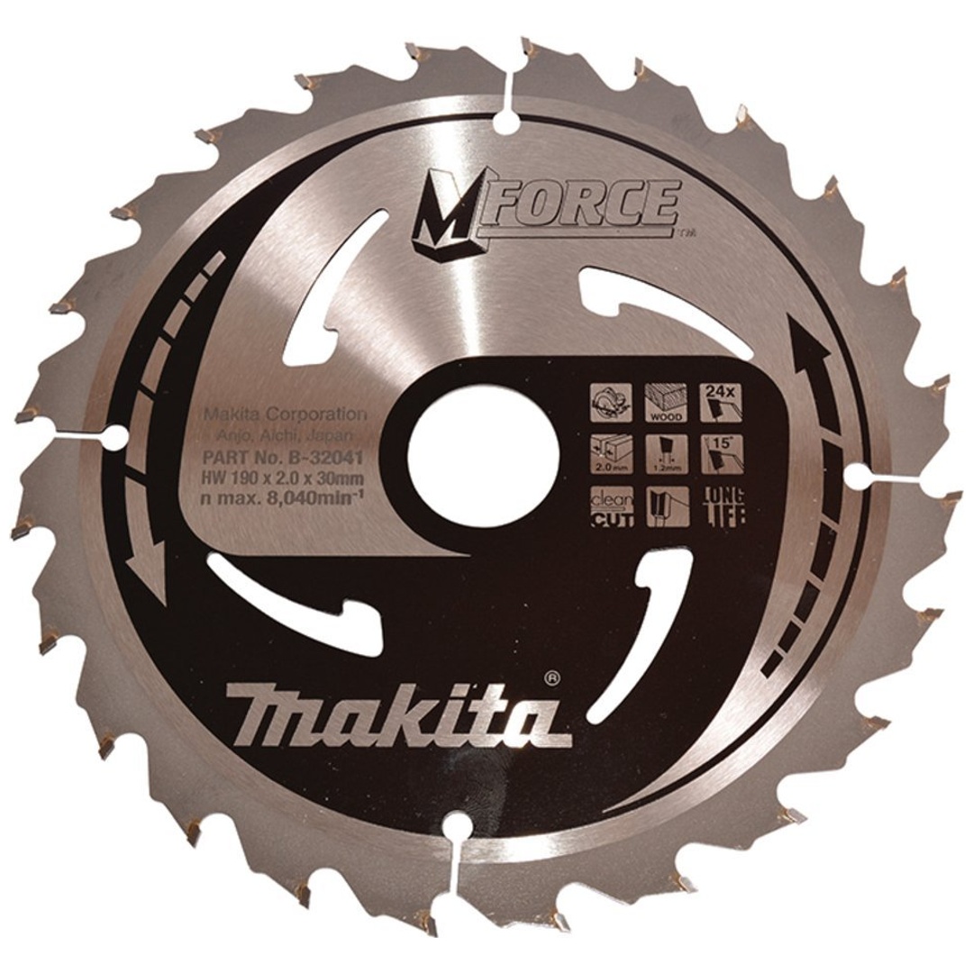 Makita Kreissägeblatt M-FORCE 190 mm, 24 Zähne, 1,2 mm, Holz
