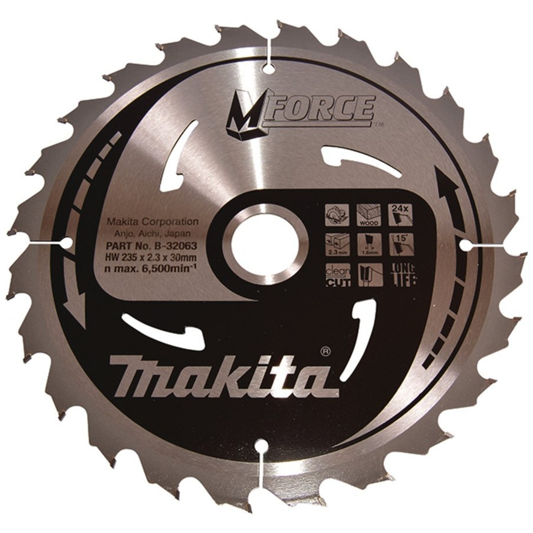 Makita Kreissägeblatt M-FORCE 235/30 mm, 24 Zähne, 1,6 mm, Holz