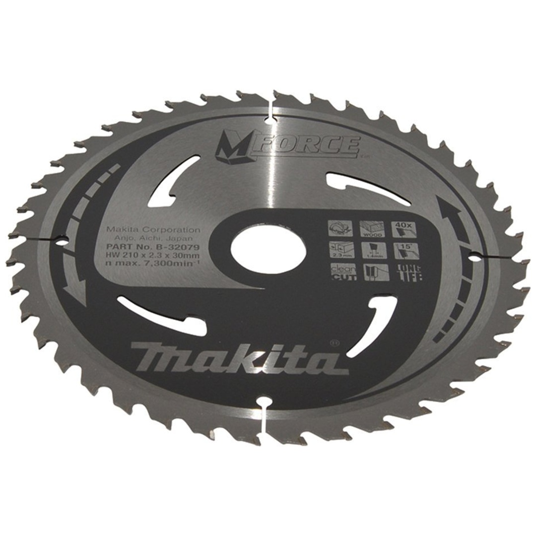 Makita Kreissägeblatt M-FORCE 210/30 mm, 40 Zähne, 1,4 mm, Holz