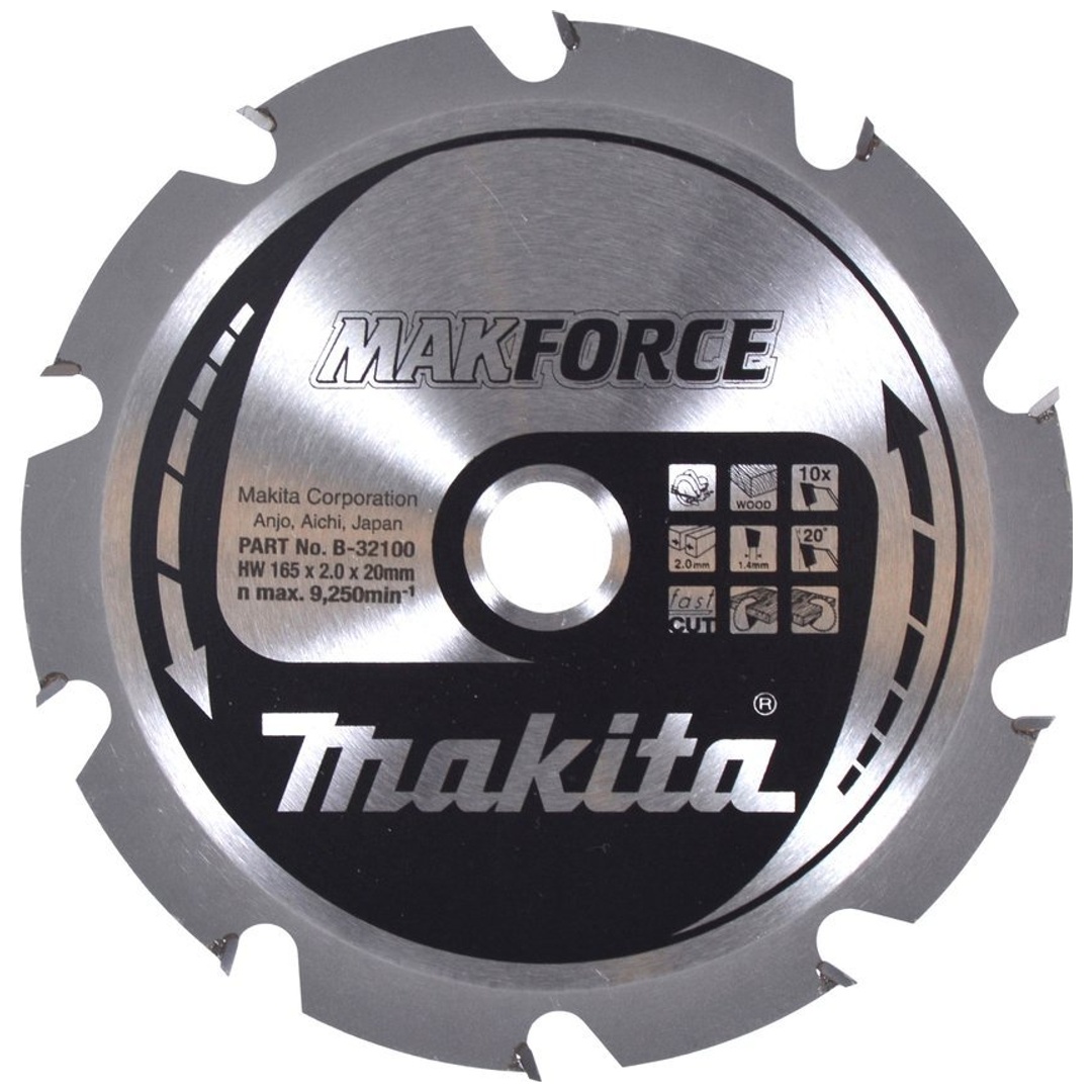 Makita Kreissägeblatt MAKFORCE 165/20 mm, 10 Zähne, 1,4 mm, Holz