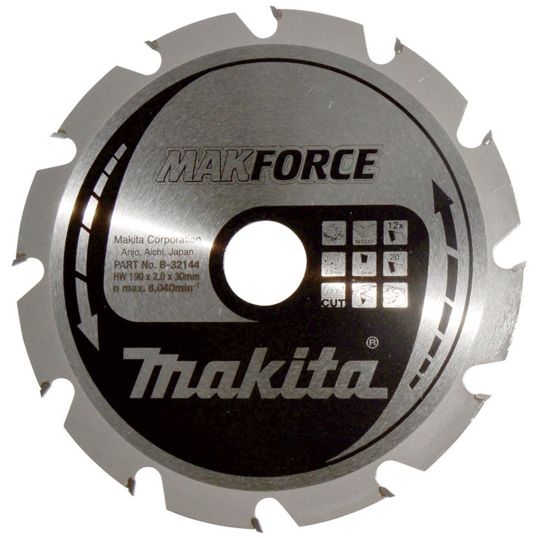Makita Kreissägeblatt MAKFORCE 190/30 mm, 12 Zähne, 1,4 mm, Holz