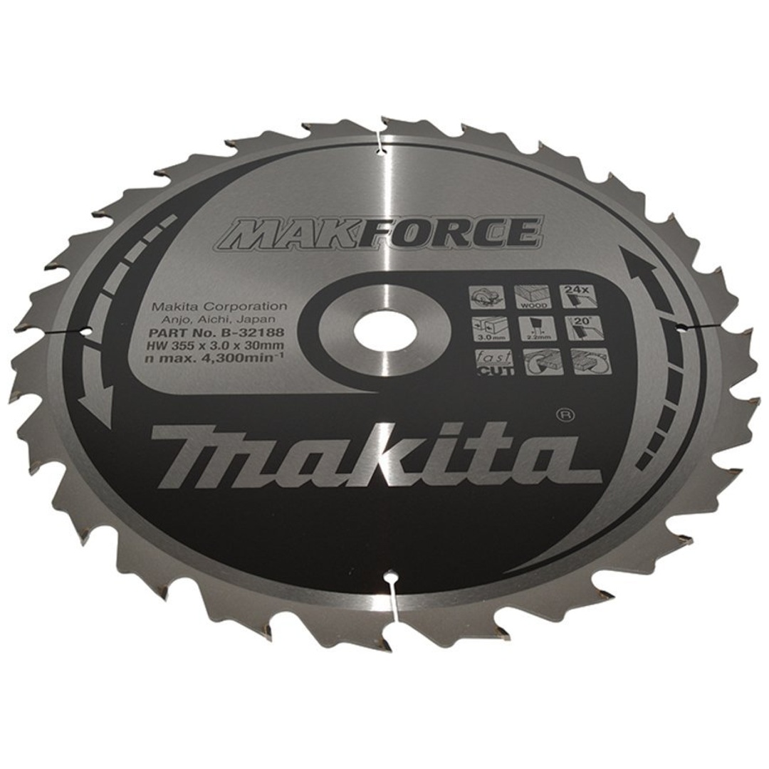 Makita Kreissägeblatt MAKFORCE 355/30 mm, 24 Zähne, 2,2 mm, Holz