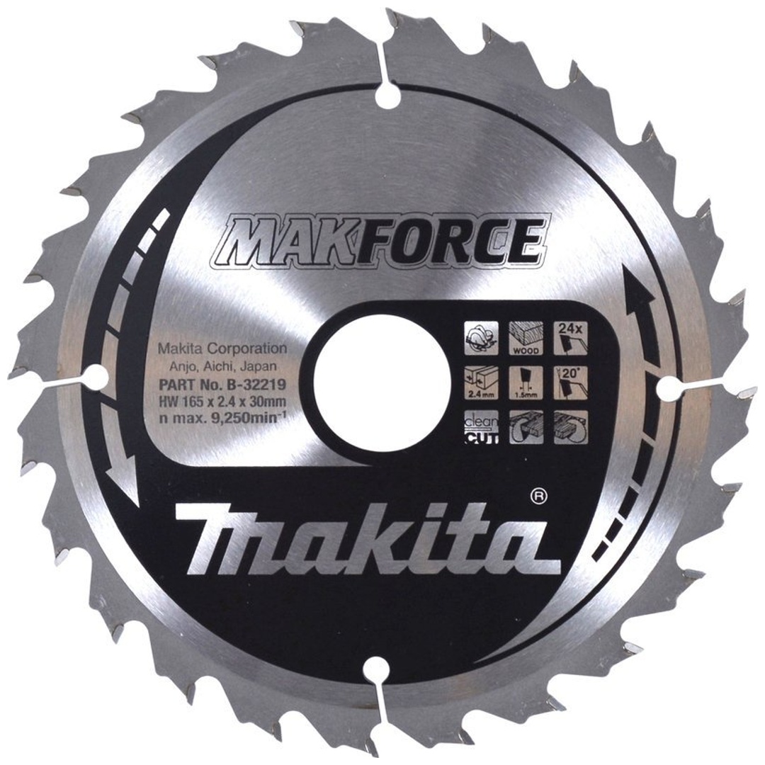 Makita Kreissägeblatt MAKFORCE 165/30 mm, 24 Zähne, 1,5 mm, Holz