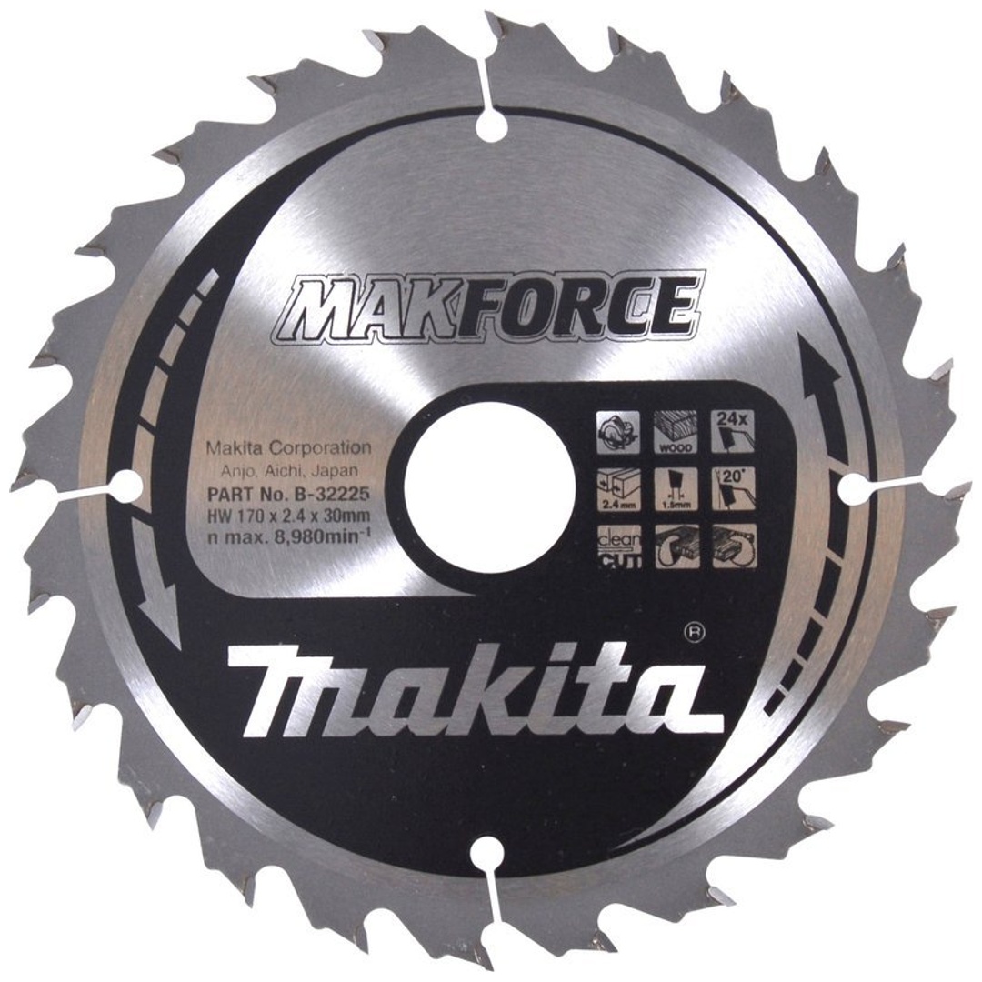 Makita Kreissägeblatt MAKFORCE 170/30 mm, 24 Zähne, 1,5 mm, Holz