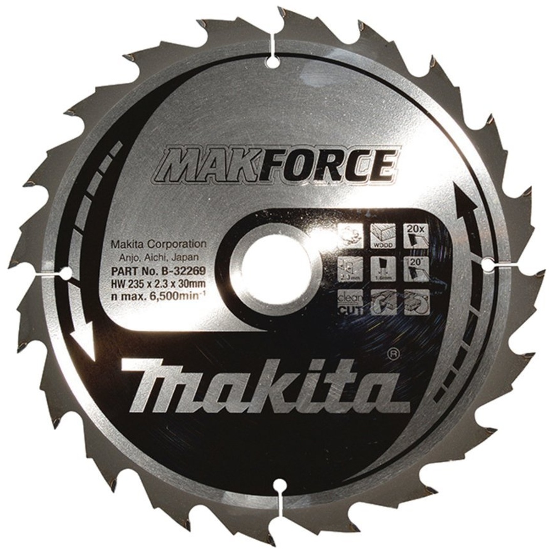 Makita Kreissägeblatt MAKFORCE 235/30 mm, 20 Zähne, 1,6 mm, Holz