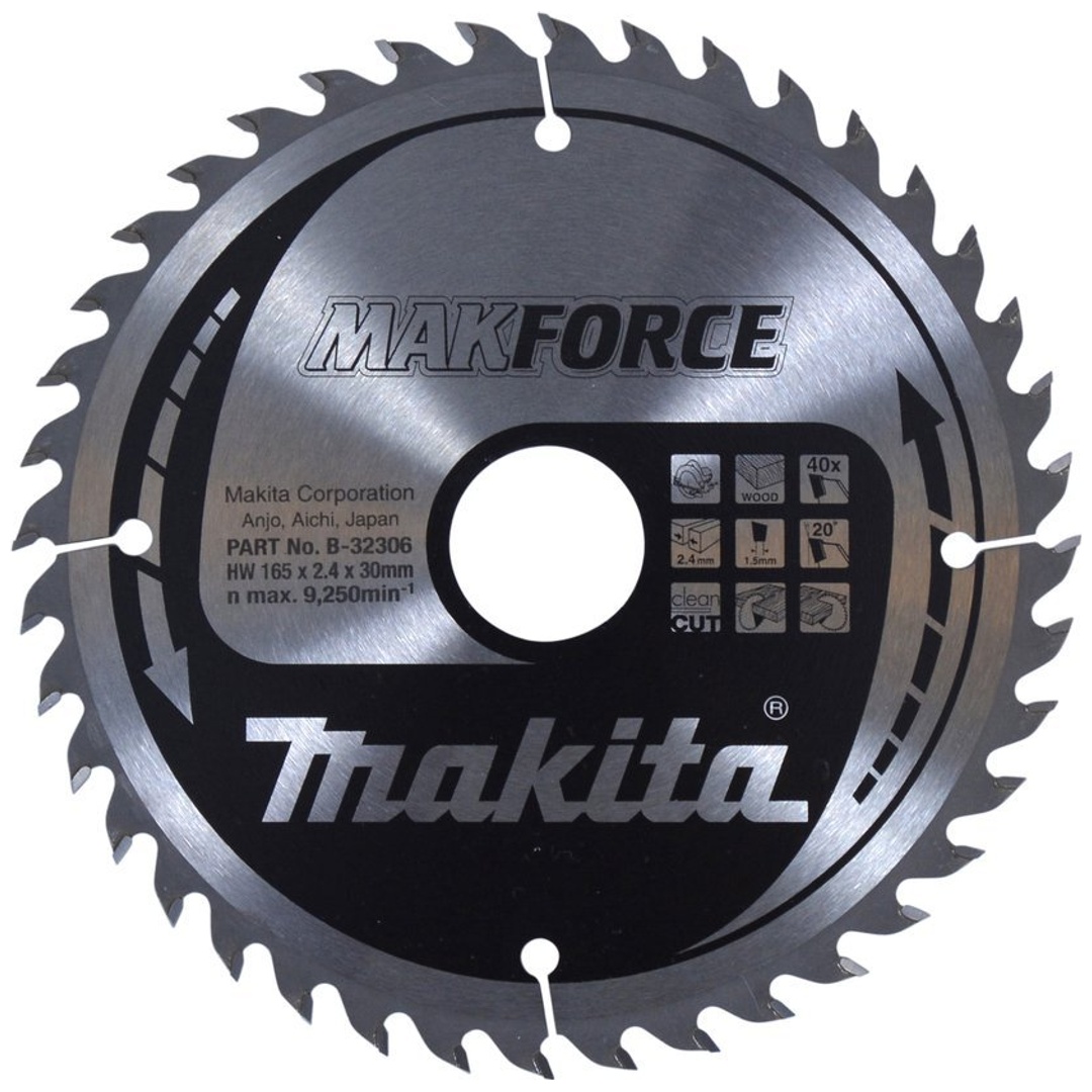 Makita Kreissägeblatt MAKFORCE 165/30 mm, 40 Zähne, 1,5 mm, Holz