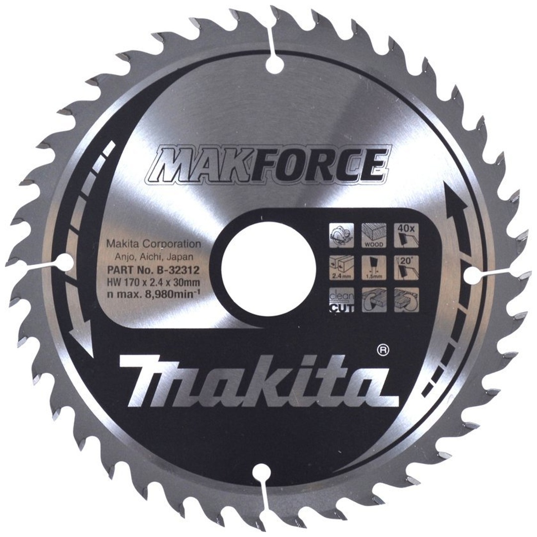 Makita Kreissägeblatt MAKFORCE 170/30 mm, 40 Zähne, 1,5 mm, Holz