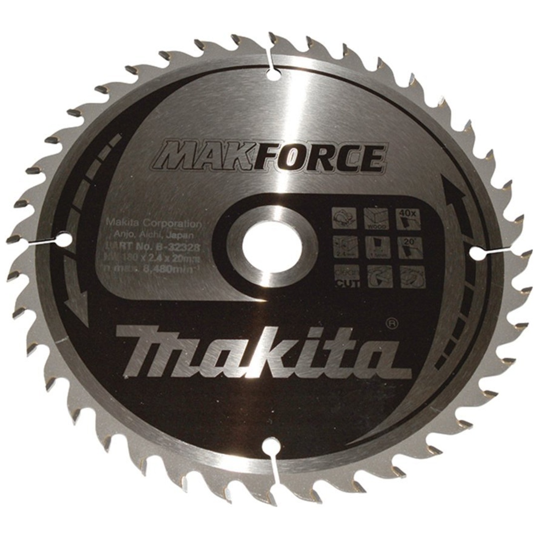 Makita Kreissägeblatt MAKFORCE 180/20 mm, 40 Zähne, 1,5 mm, Holz