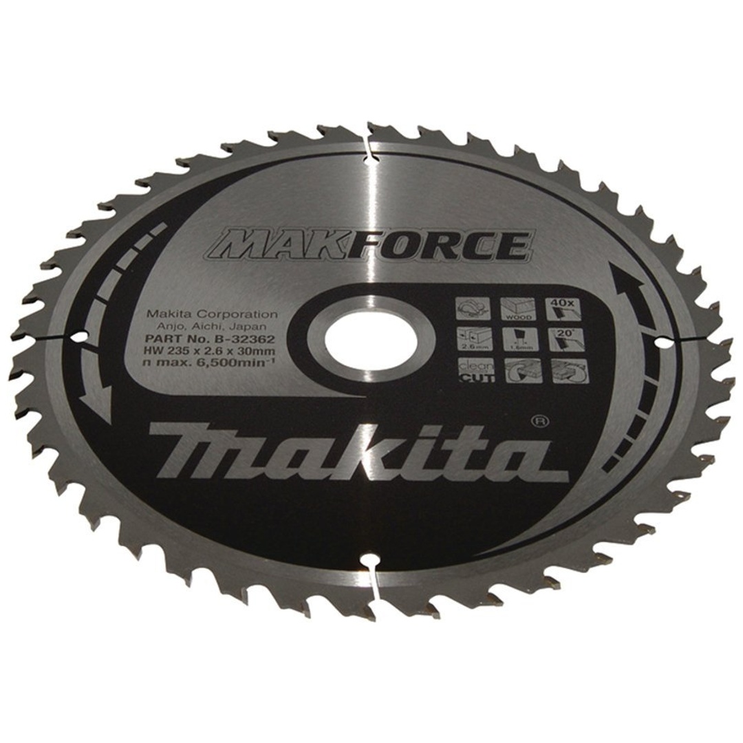 Makita Kreissägeblatt MAKFORCE 235/30 mm, 40 Zähne, 1,6 mm, Holz