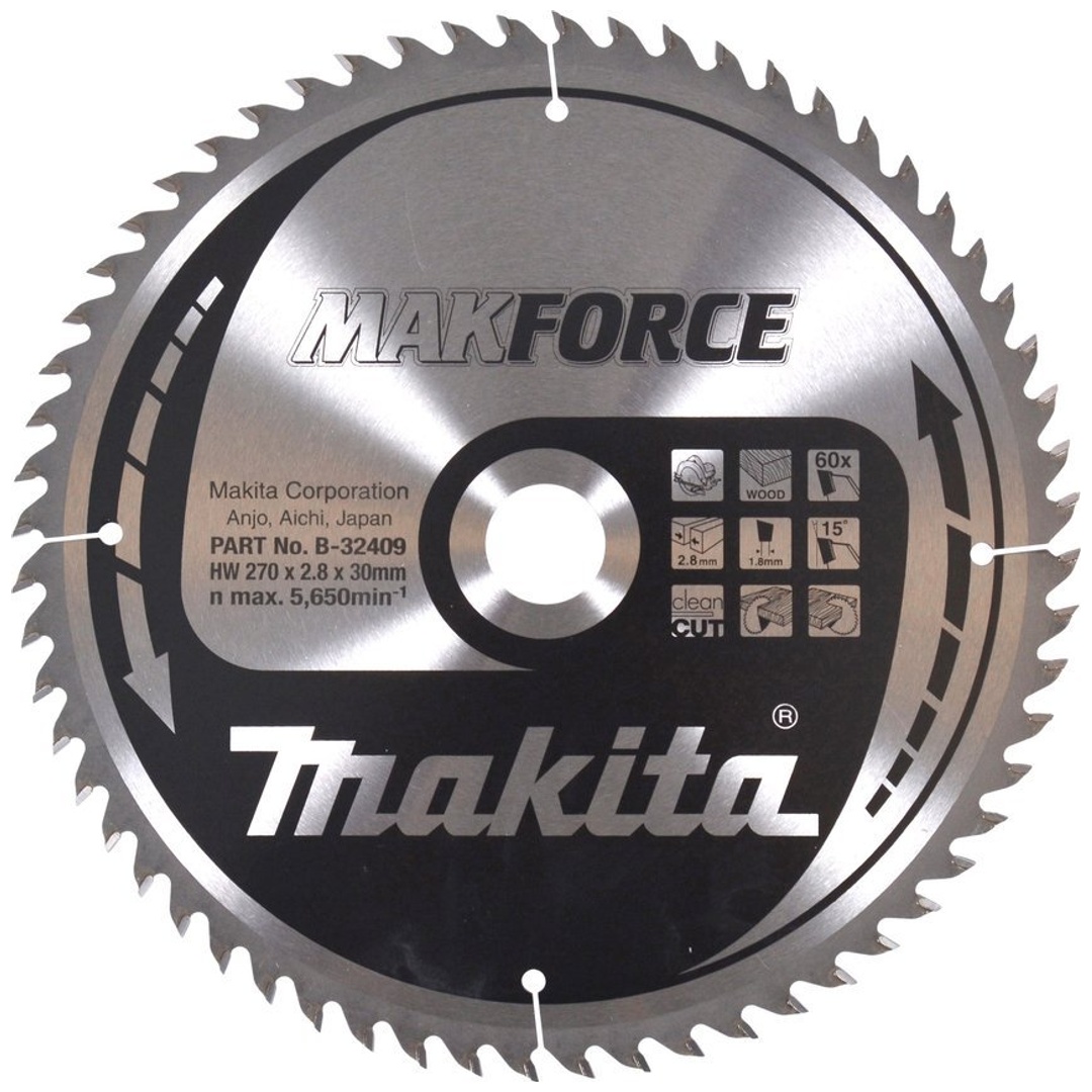 Makita Kreissägeblatt MAKFORCE 270/30 mm, 60 Zähne, 1,8 mm, Holz
