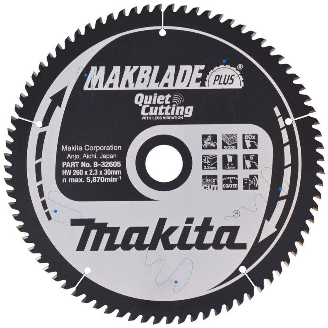 Makita Sägeblatt MAKBLADE+ 260x30x80Z, 2,3 mm