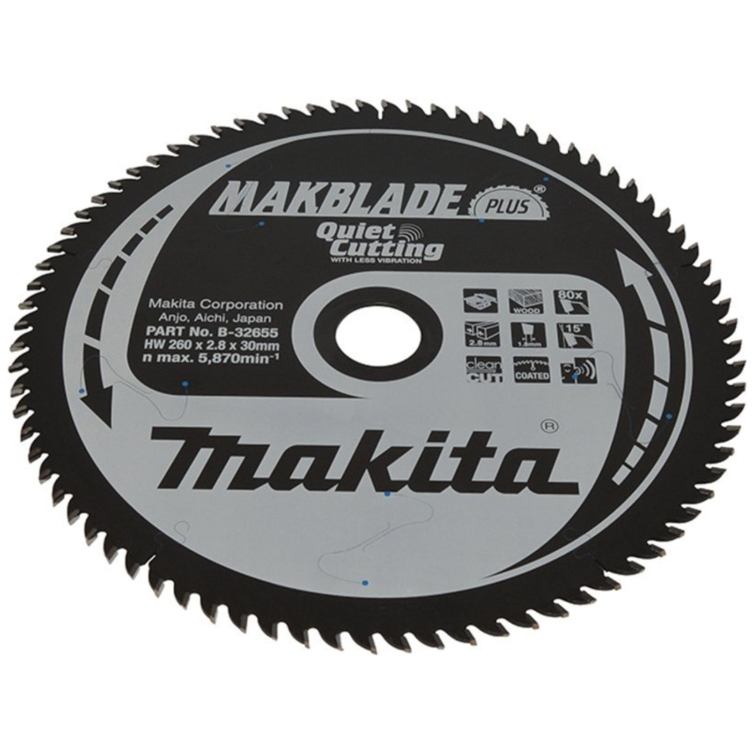 Makita Sägeblatt MAKBLADE+ 260x30x80Z, 2,8 mm