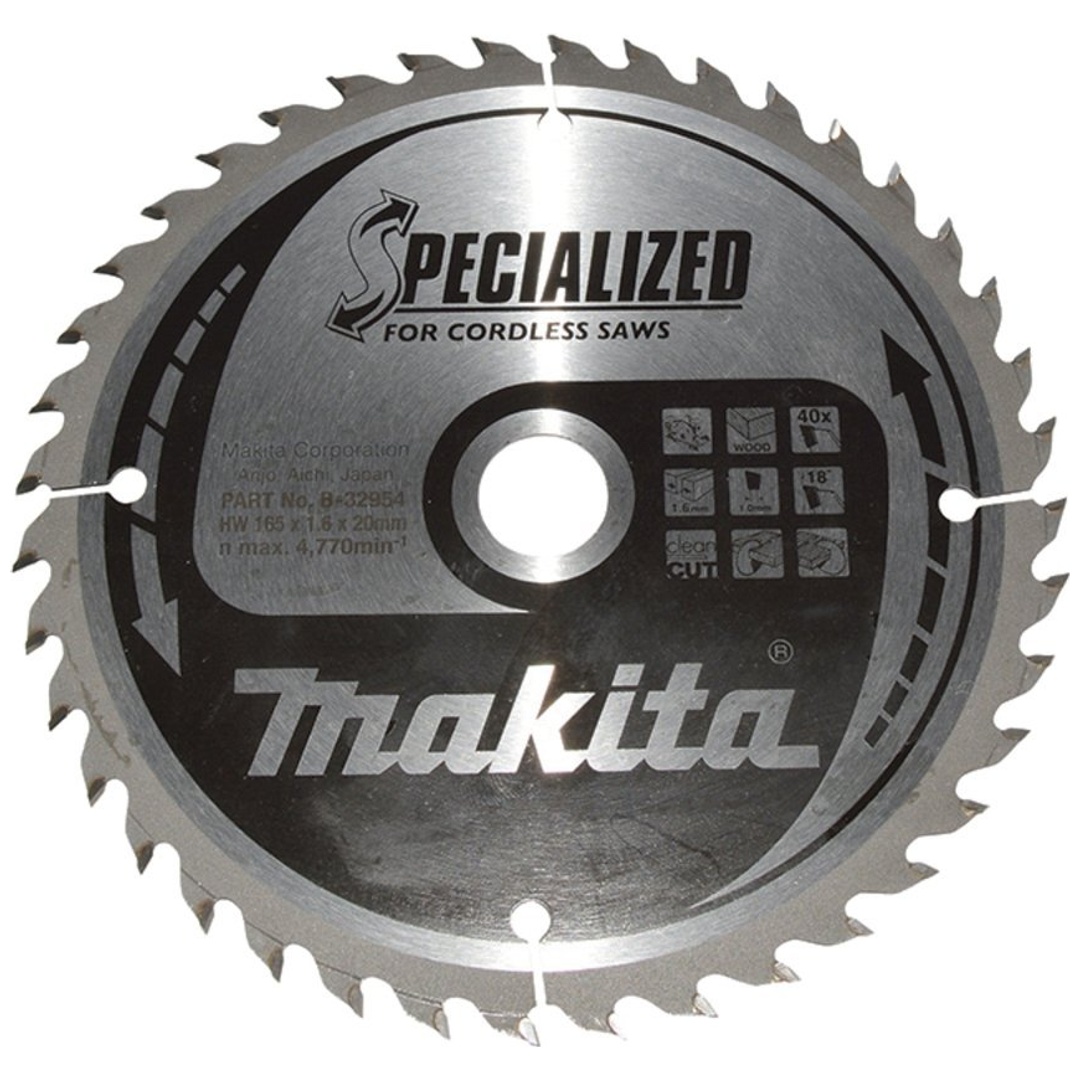Makita Sägeblatt SPECIALIZED 165x20x40Z, für HS012G