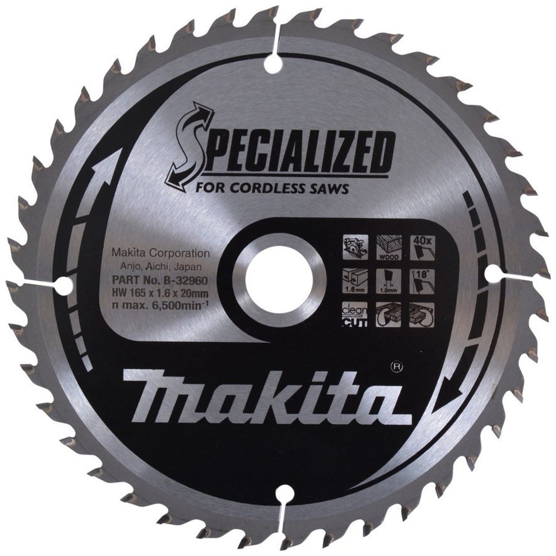 Makita Sägeblatt SPECIALIZED 165x20x40Z, für DHS-Modelle