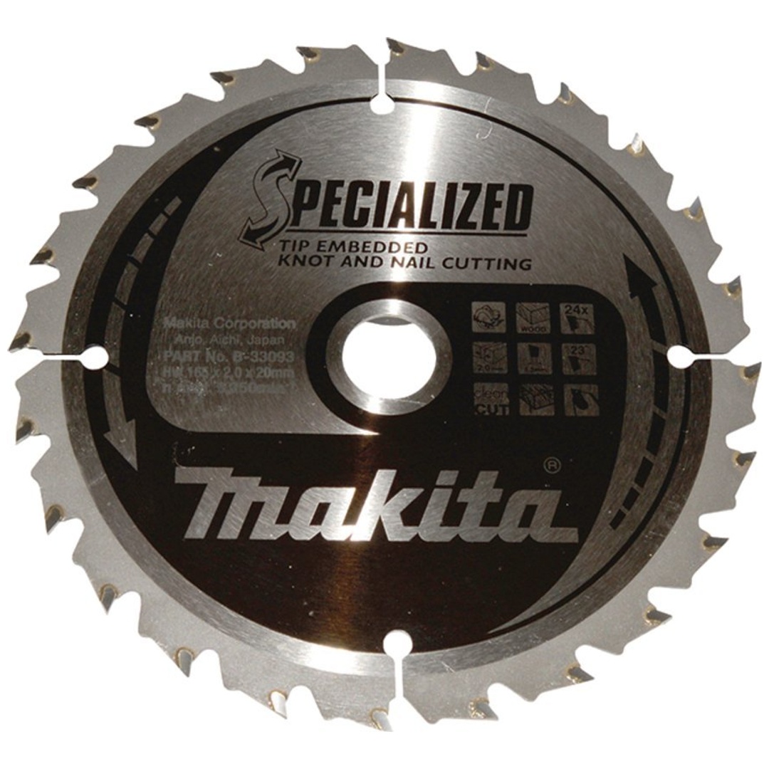 Makita Sägeblatt SPECIALIZED 165x20x24Z, 2,0 mm