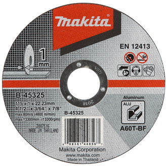 Makita Trennscheibe Alu, Ø 115 mm, 1,0 mm, A60T-BF, Aluminium